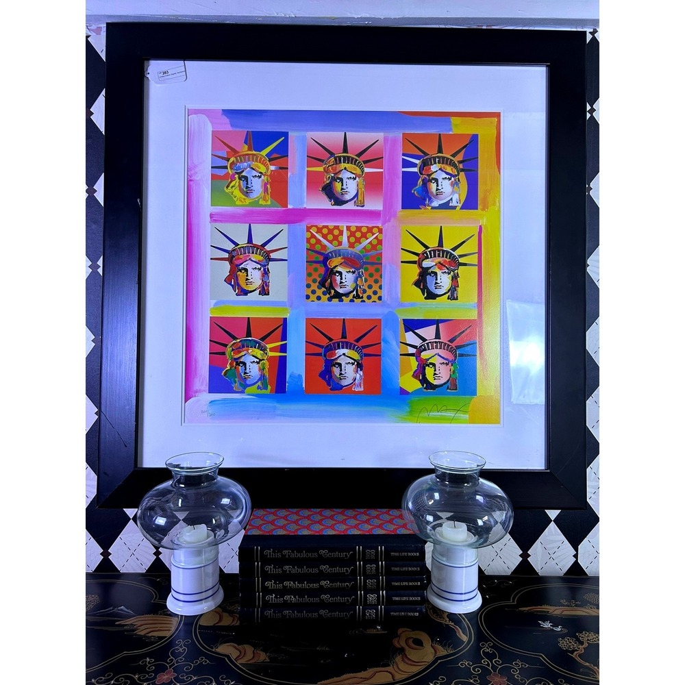 Peter Max Nine Liberties Large 3 Foot Signed Lithograph Framed Pop Art Numbered - Picture 7 of 16
